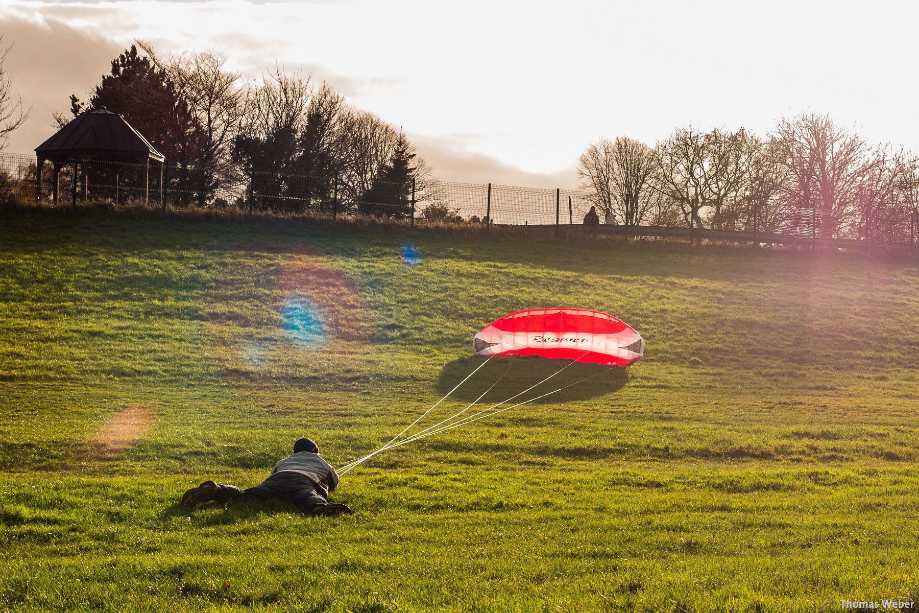 Kite-Surfen auf dem Festland in Dangast (2)