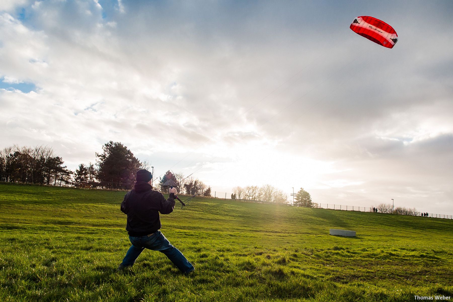 Kite-Surfen auf dem Festland in Dangast (3)