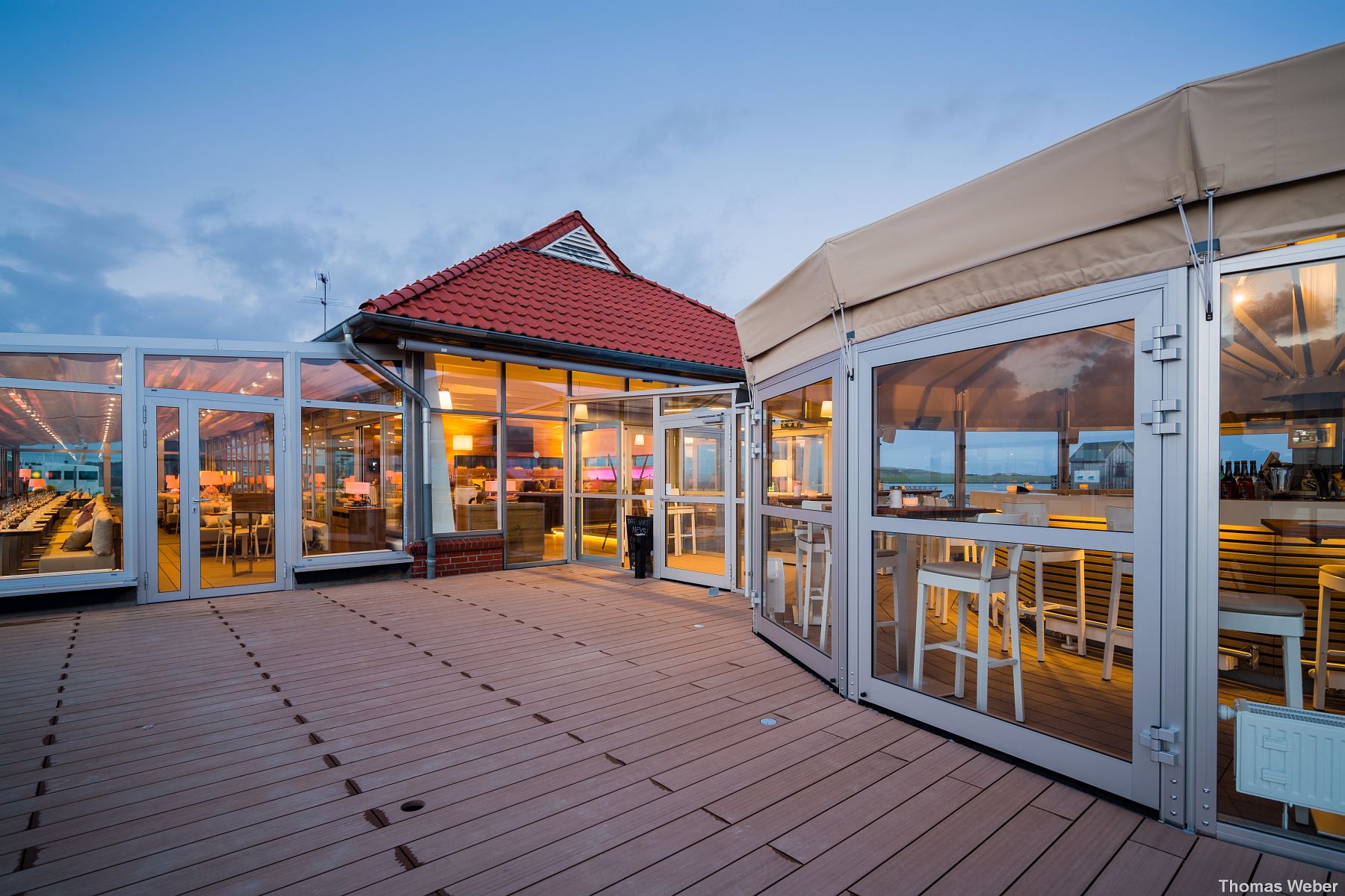 Fotograf Thomas Weber aus Oldenburg: Werbefotos des Neys Place auf Norderney für Hinsche Gastrowelt Oldenburg