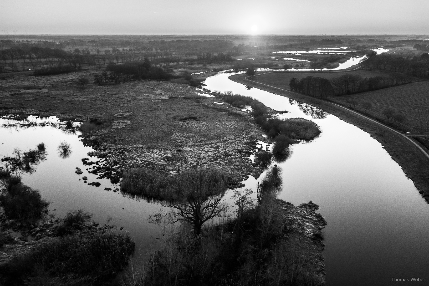 Fotograf Oldenburg, Thomas Weber: Landschaftsfotos und Naturfotos im Winter am See und im Moor