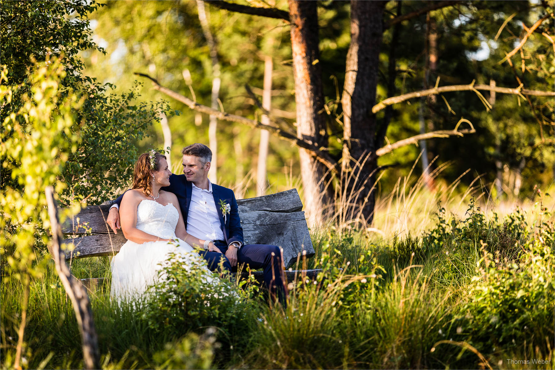 Hochzeitsportraits bei Sonnenuntergang, Fotograf Oldenburg