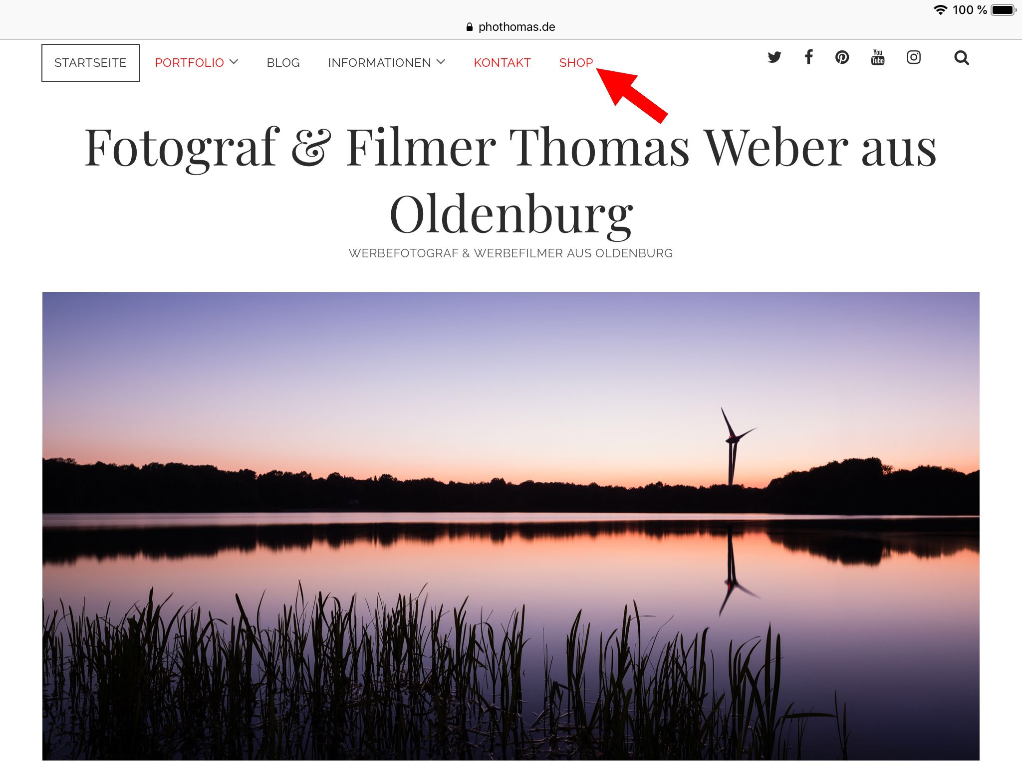 Shop zur Bestellung von Fotos