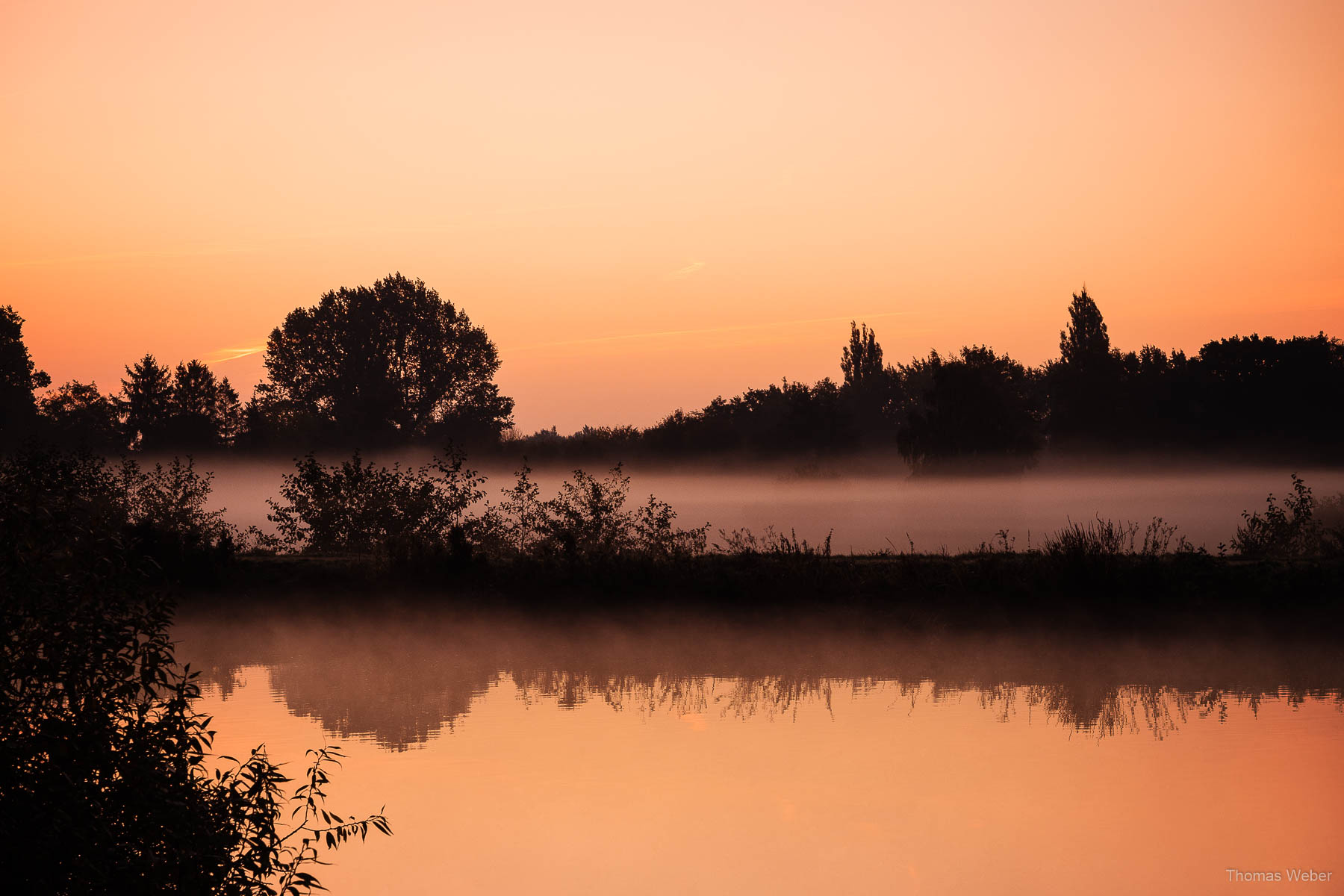 Sonnenaufgang an der Hunte in Oldenburg, Fotograf Thomas Weber aus Oldenburg