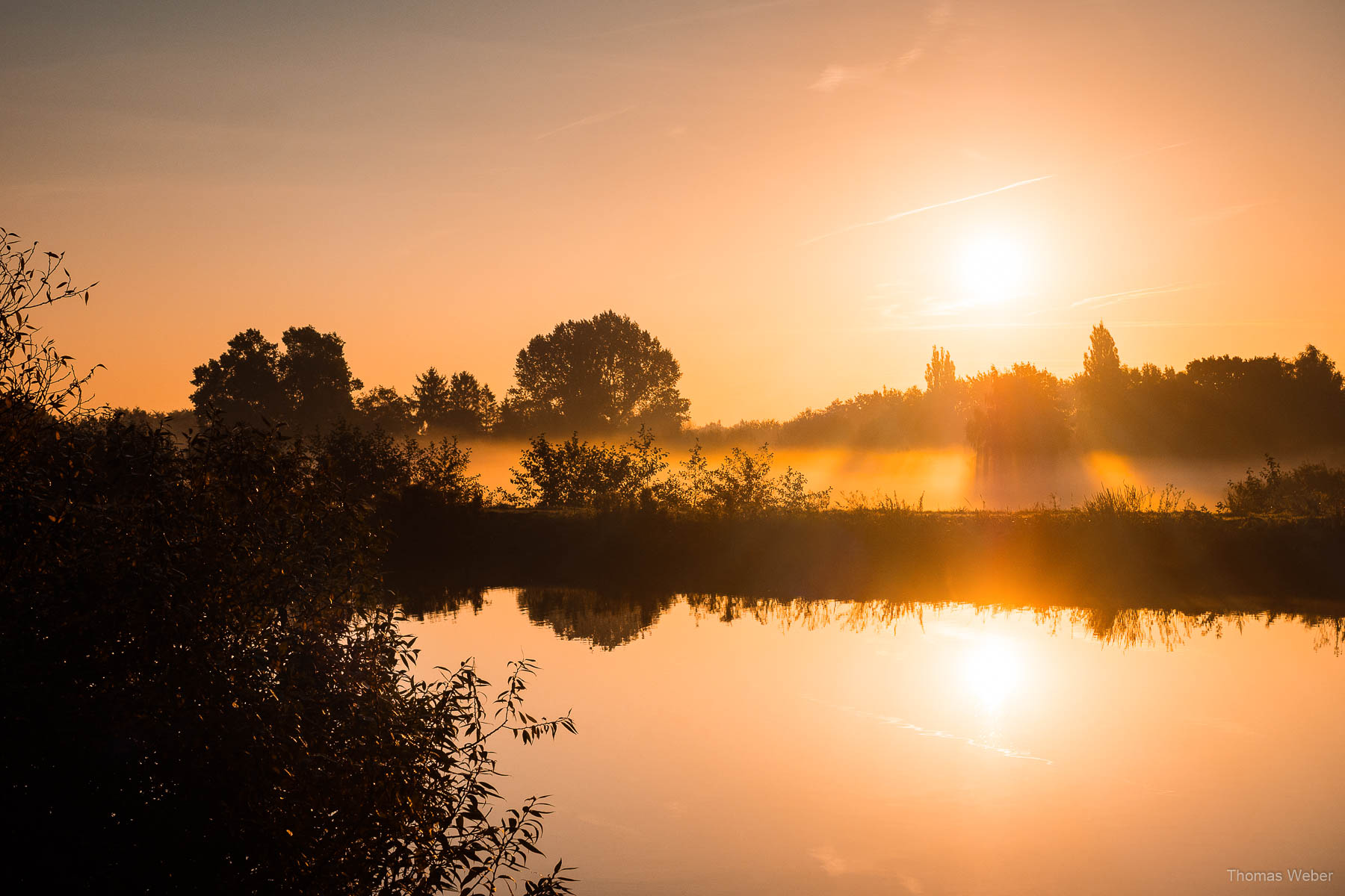 Sonnenaufgang an der Hunte in Oldenburg, Fotograf Thomas Weber aus Oldenburg