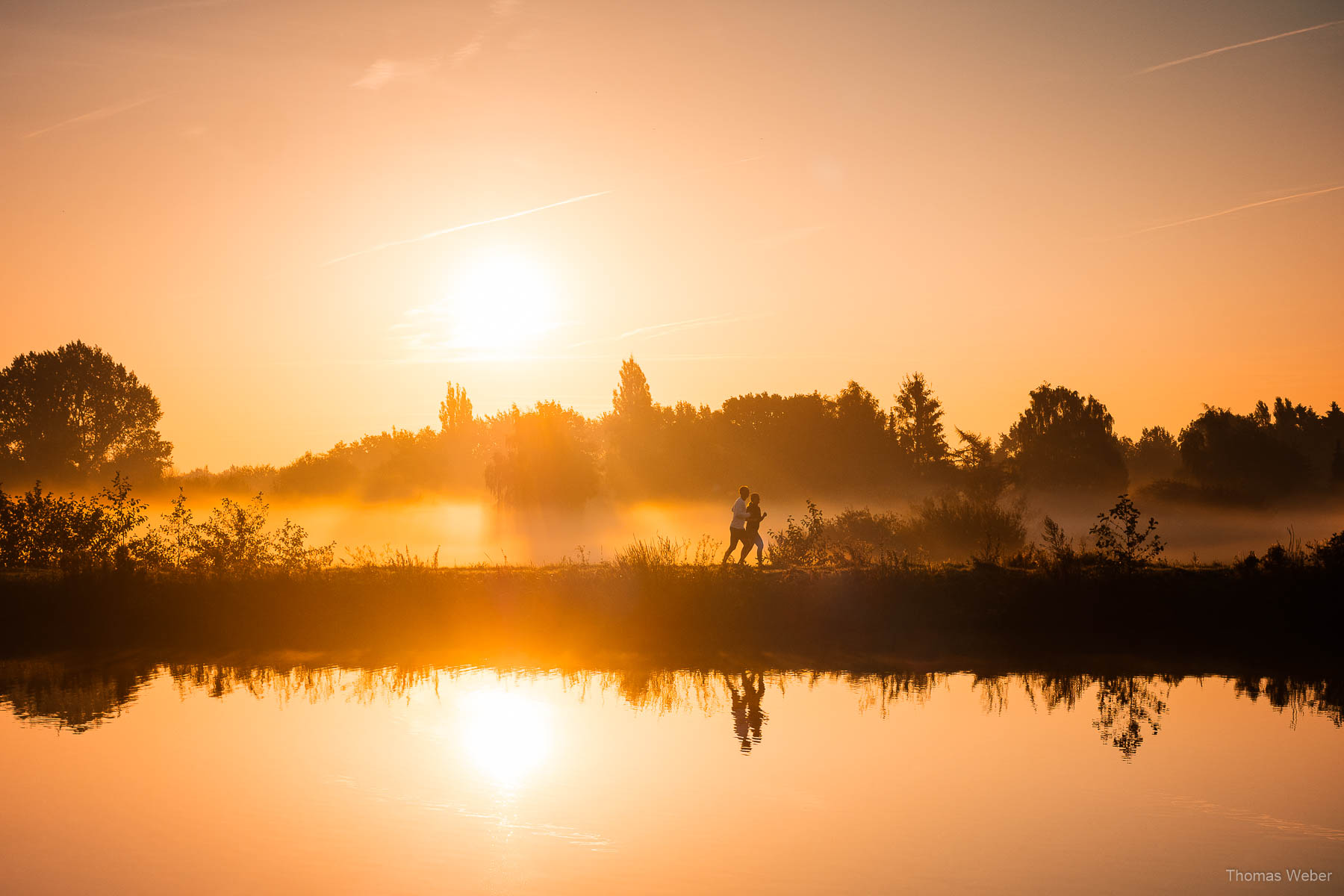 Sonnenaufgang an der Hunte in Oldenburg, Fotograf Thomas Weber aus Oldenburg