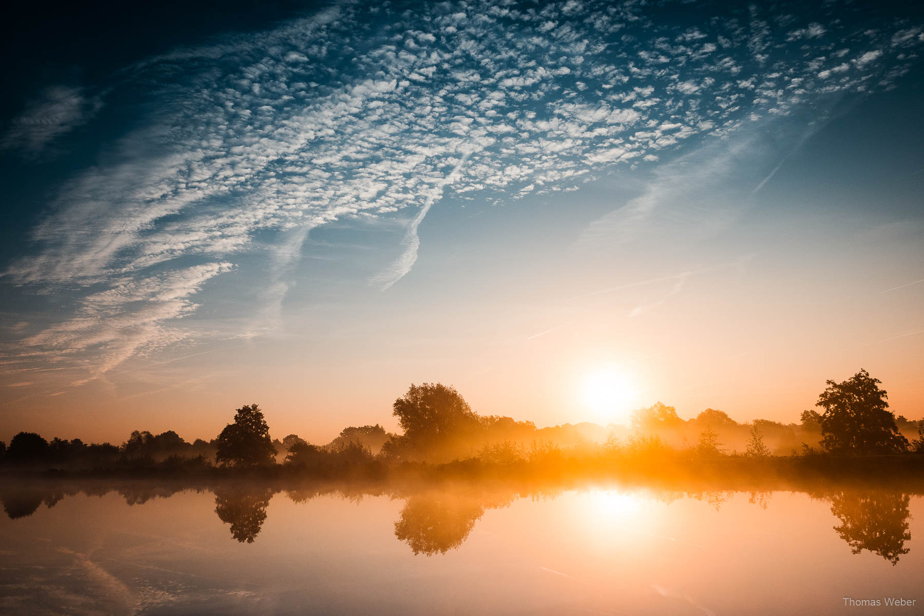 Sonnenaufgang an der Hunte in Oldenburg, Fotograf Thomas Weber aus Oldenburg