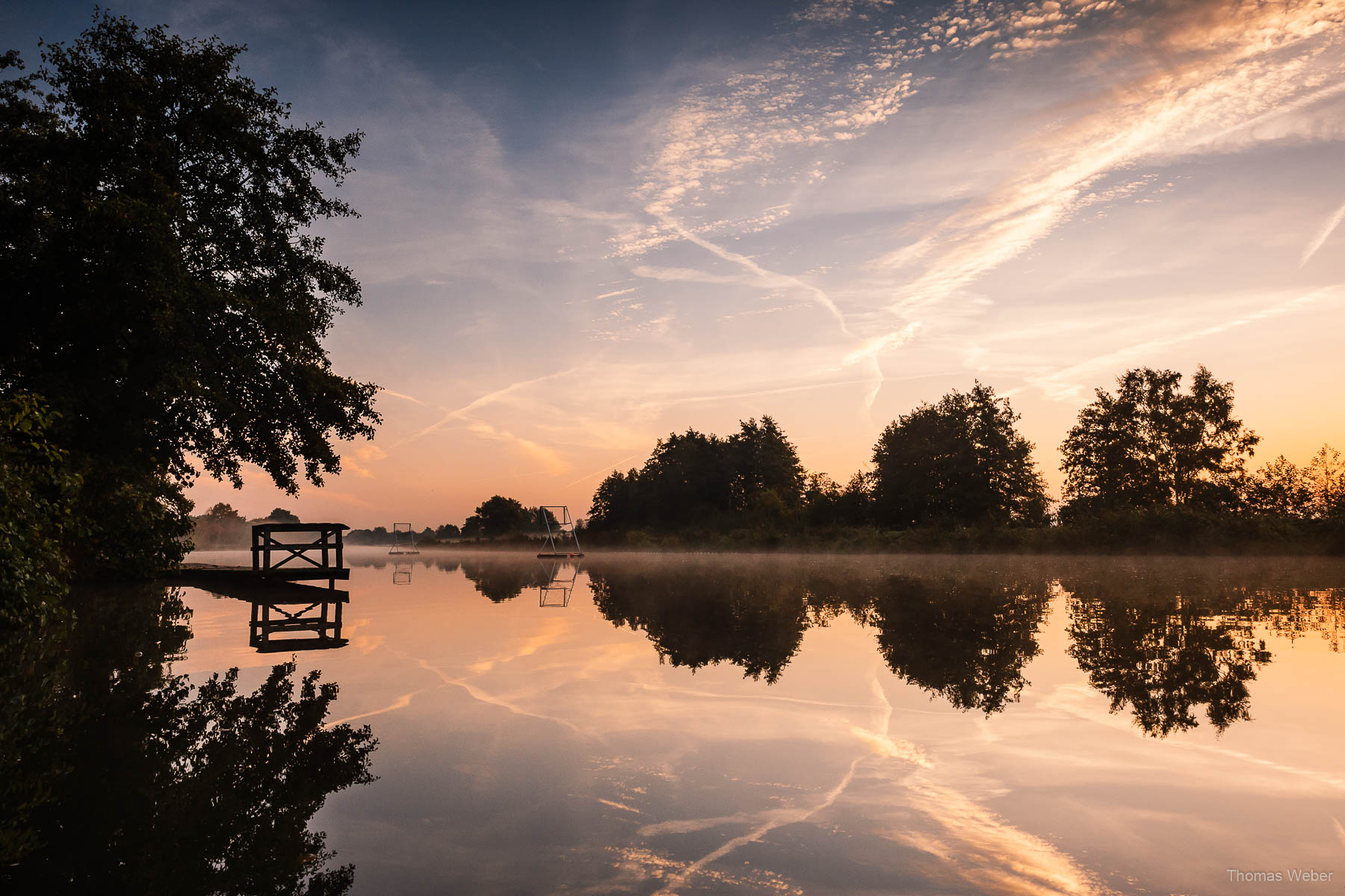 Sonnenaufgang an der Hunte in Oldenburg, Fotograf Thomas Weber aus Oldenburg