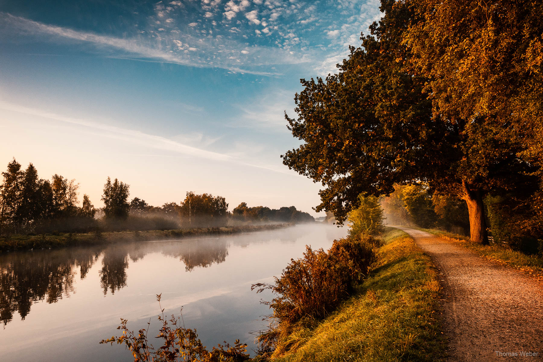 Sonnenaufgang an der Hunte in Oldenburg, Fotograf Thomas Weber aus Oldenburg