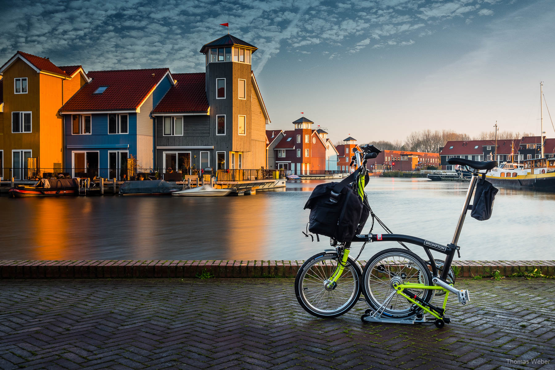 Der Reitdiephaven in Groningen bei einer Fahrradtour durch Groningen, Fotograf Oldenburg, Thomas Weber