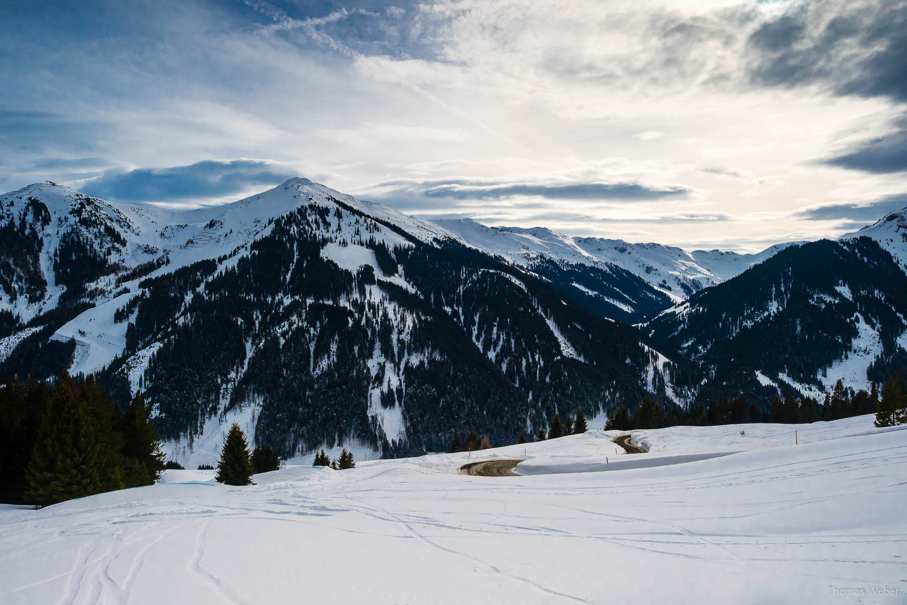 Schneefotos in den Bergen von Österreich