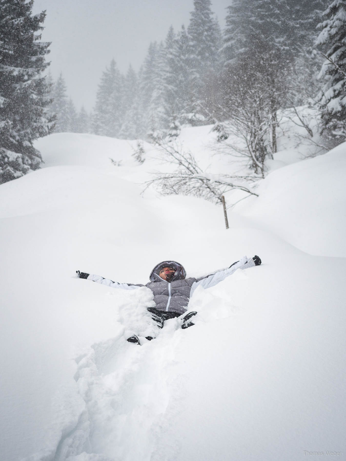 Schneefotos in den Bergen von Österreich