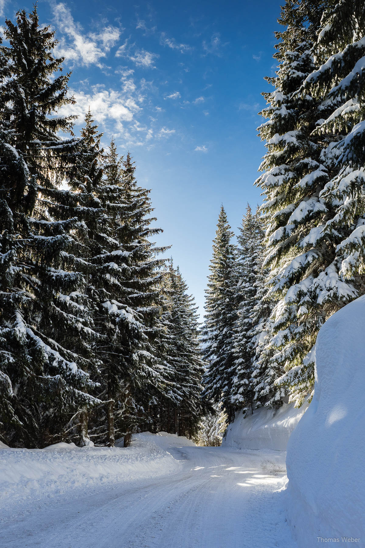 Schneefotos in den Bergen von Österreich