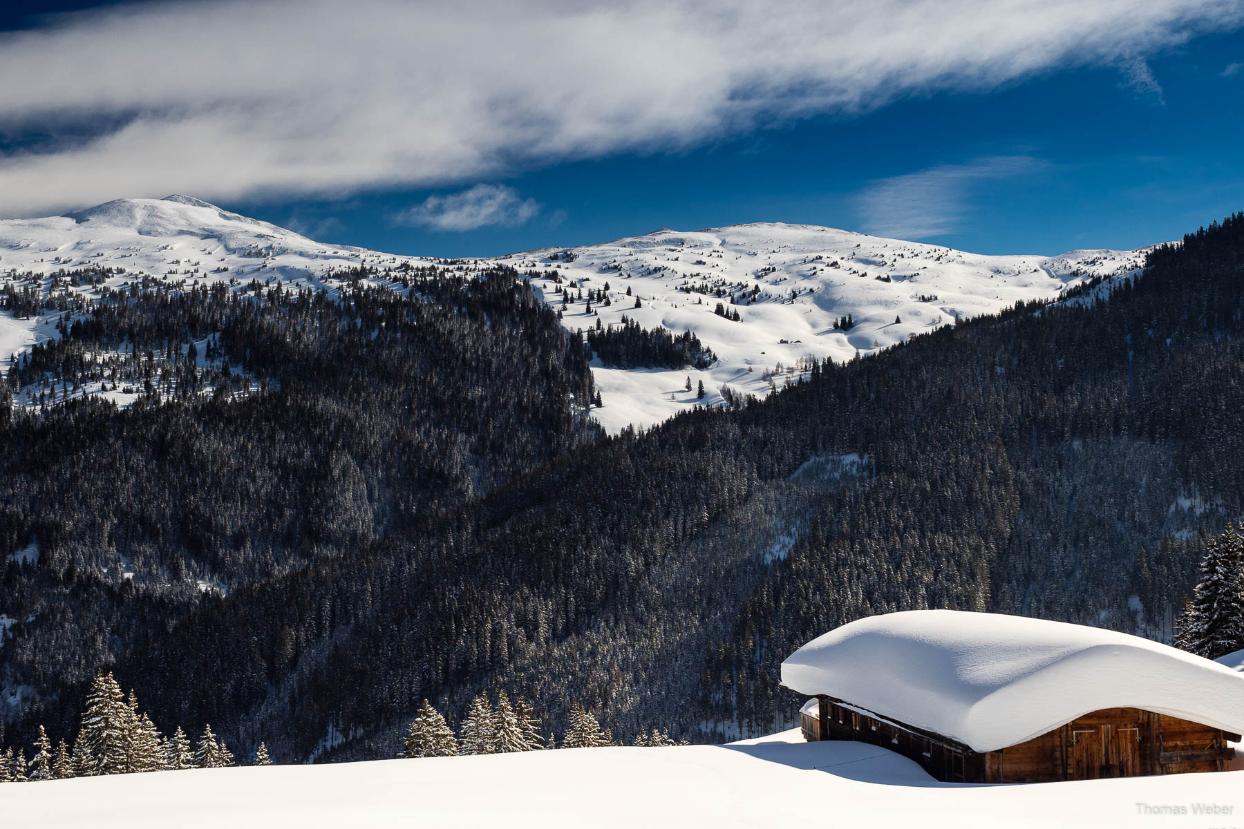 Schneefotos in den Bergen von Österreich