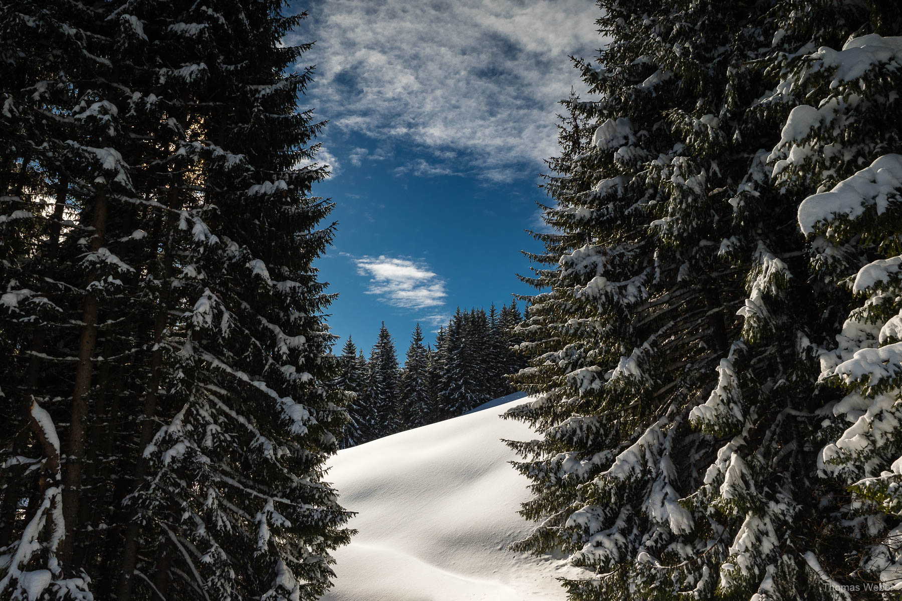 Schneefotos in den Bergen von Österreich