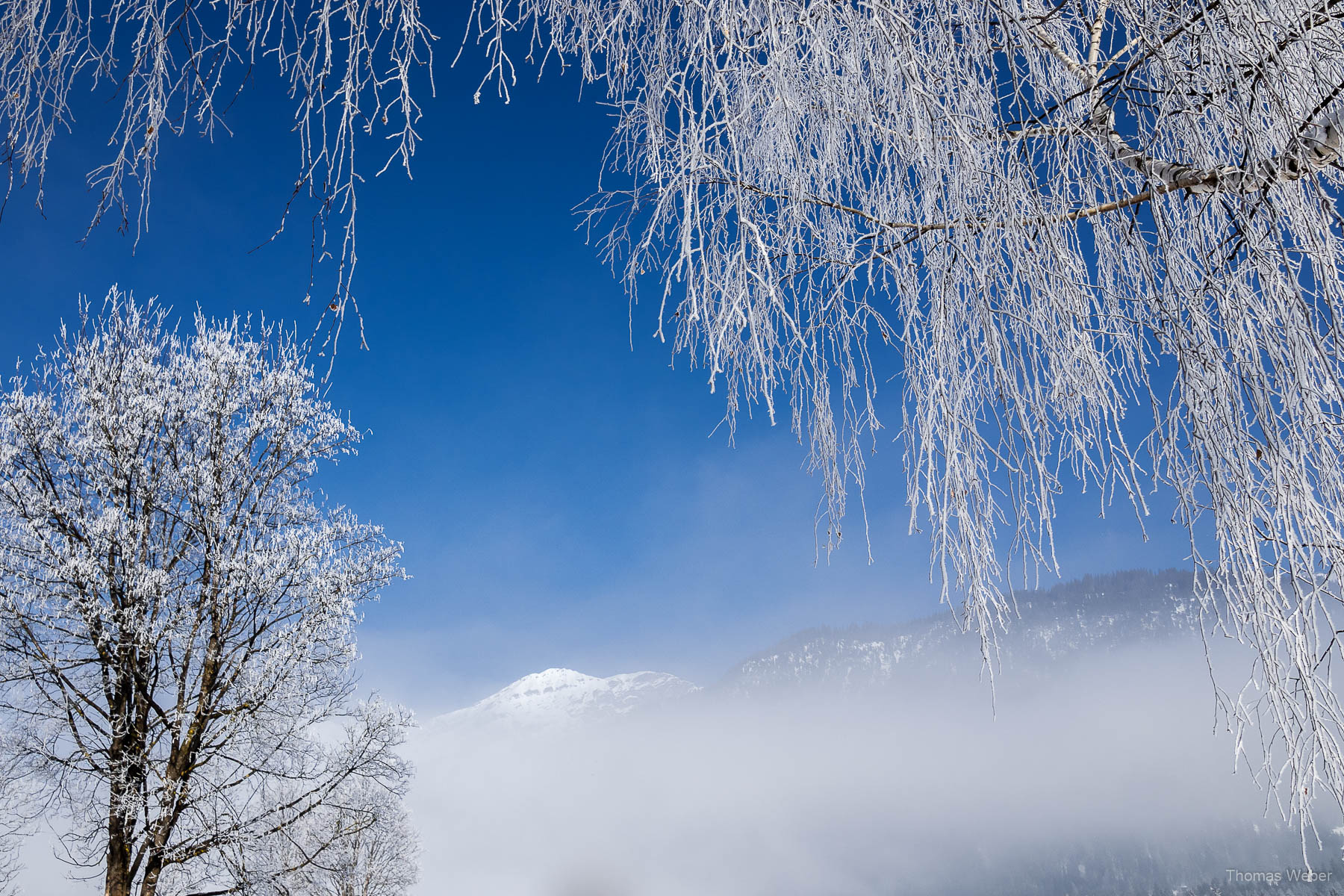 Schneefotos in den Bergen von Österreich