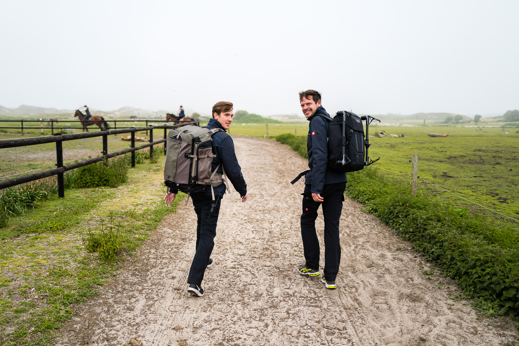 Filmdreh für Altano Pferdekliniken auf Norderney, Steffen Löffler und Thomas Weber