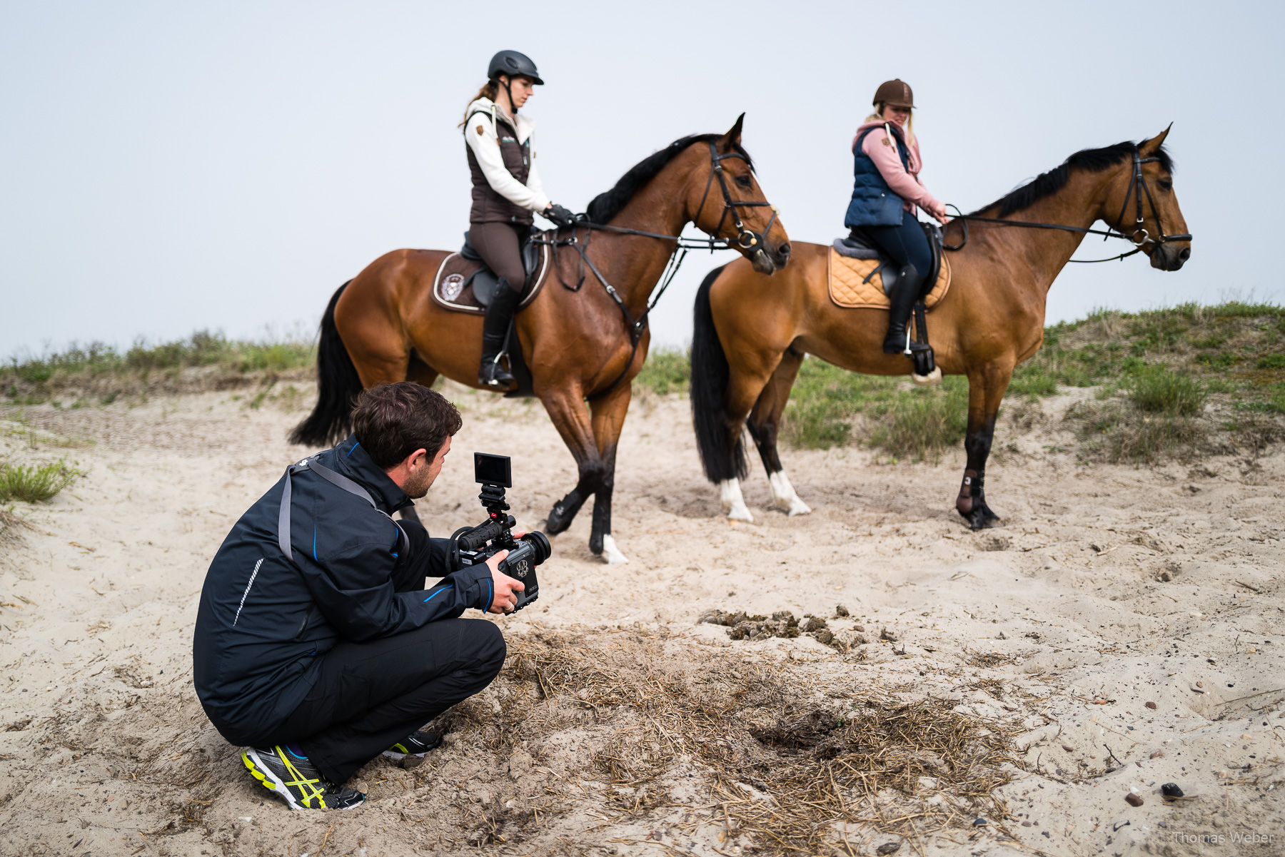 Filmdreh für Altano Pferdekliniken auf Norderney, Steffen Löffler und Thomas Weber