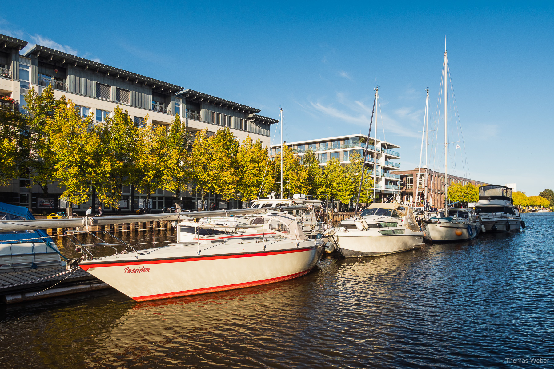 Yachthafen von Oldenburg, Hafen von Oldenburg, Hafenpromenade Oldenburg, Fotograf Thomas Weber