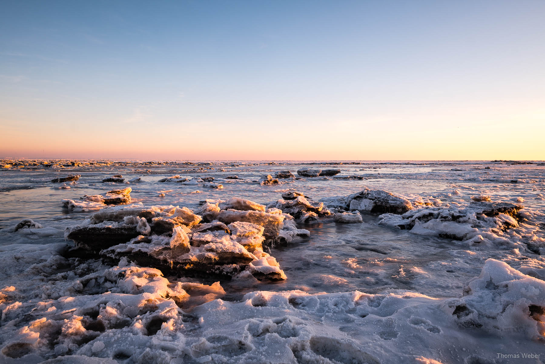 Eingefrorene Nordsee in Dangast (Varel) am Jadebusen, Fotograf Thomas Weber aus Oldenburg