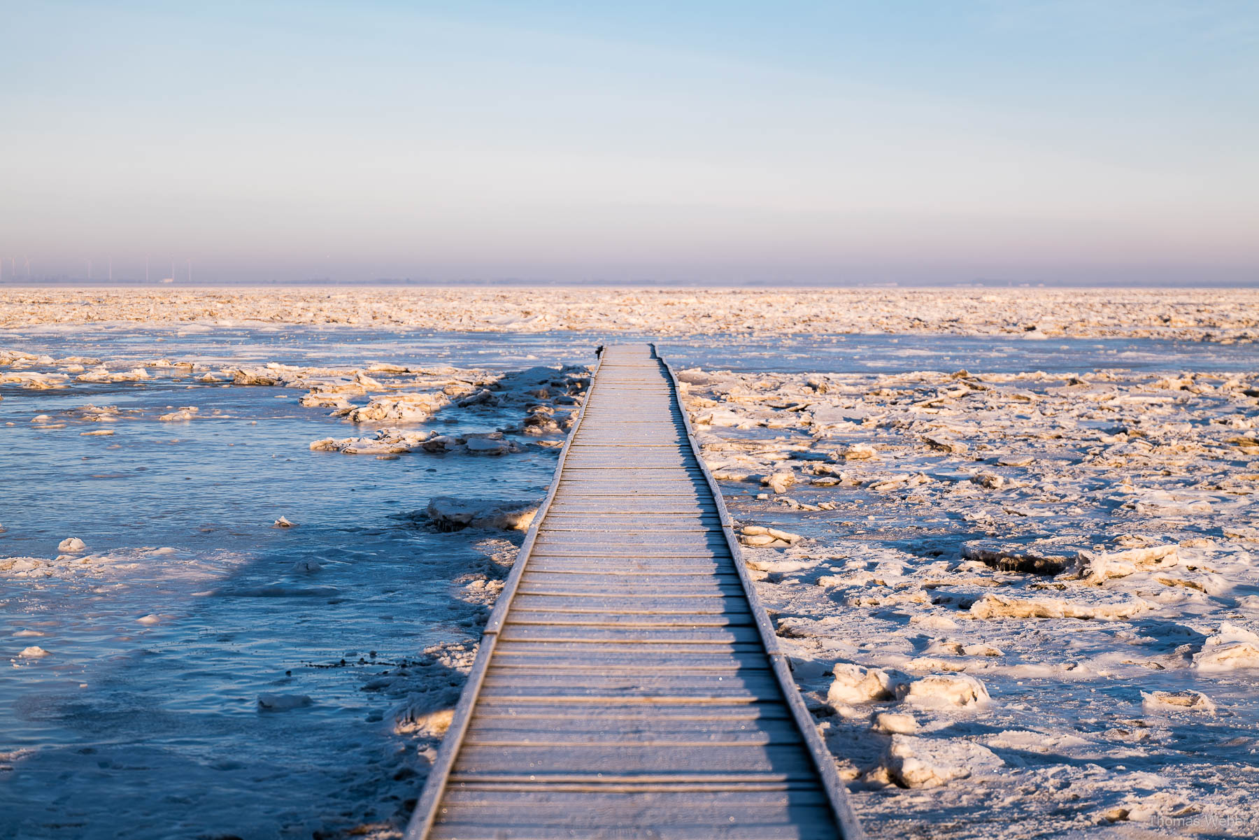 Steg von Dangast im Winter in Eis, Fotograf Thomas Weber aus Oldenburg