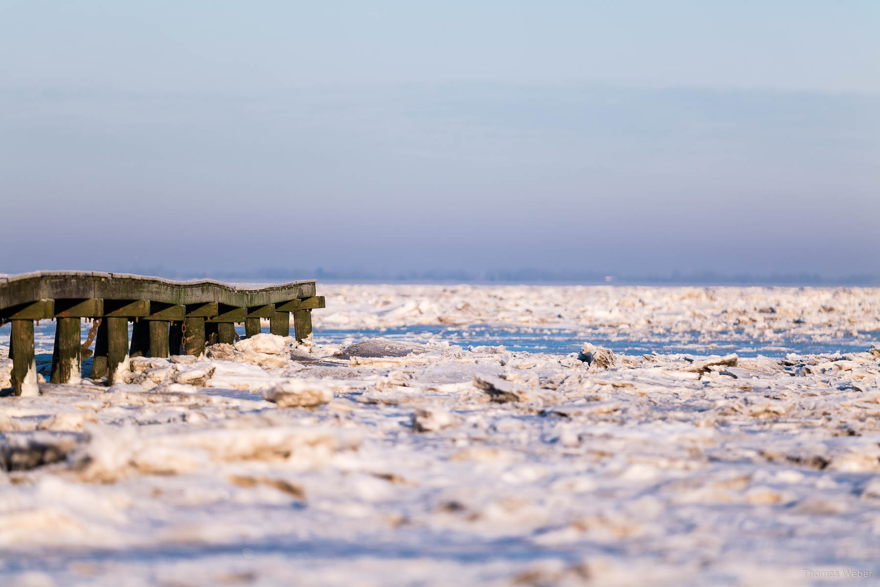 Steg von Dangast im Winter in Eis, Fotograf Thomas Weber aus Oldenburg
