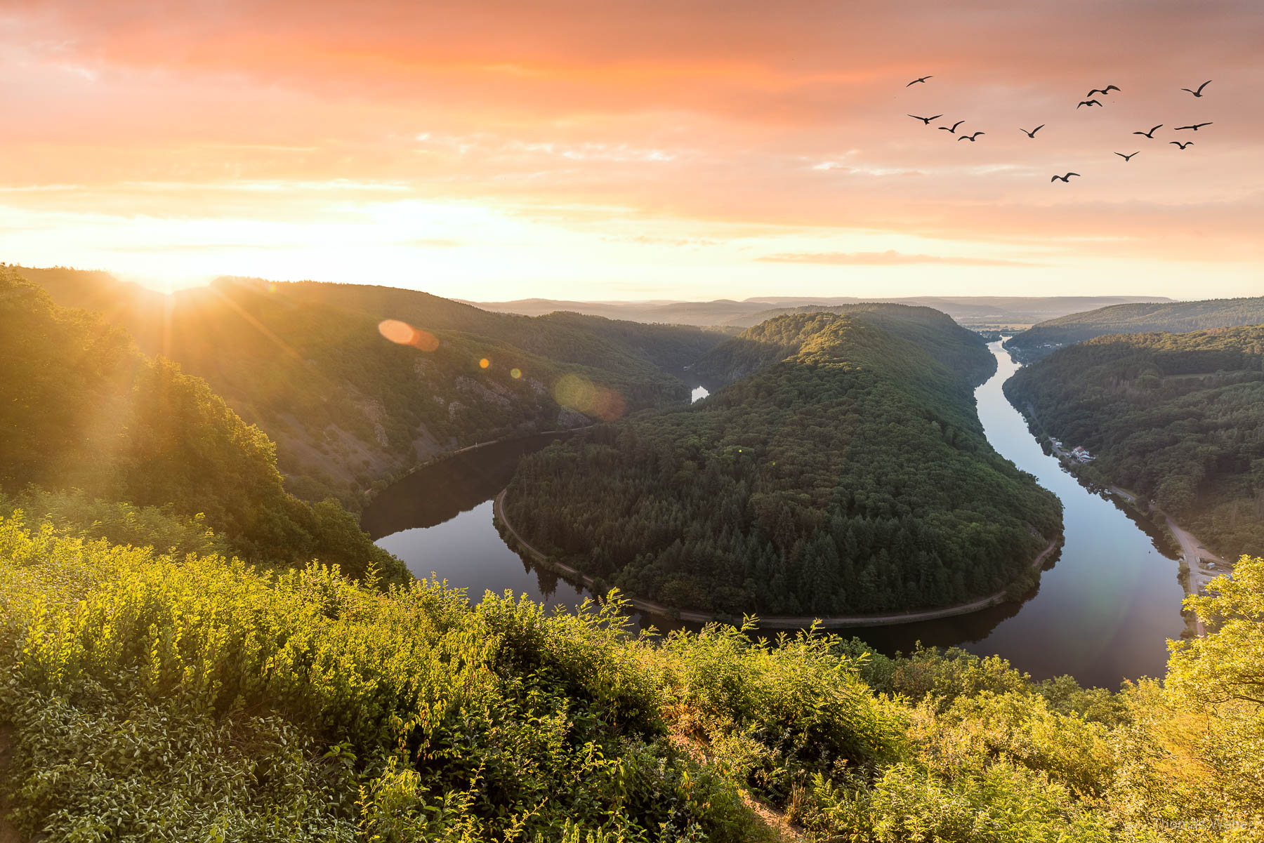 Saarschleife bei Cloef / Orscholz, Fotograf Thomas Weber aus Oldenburg