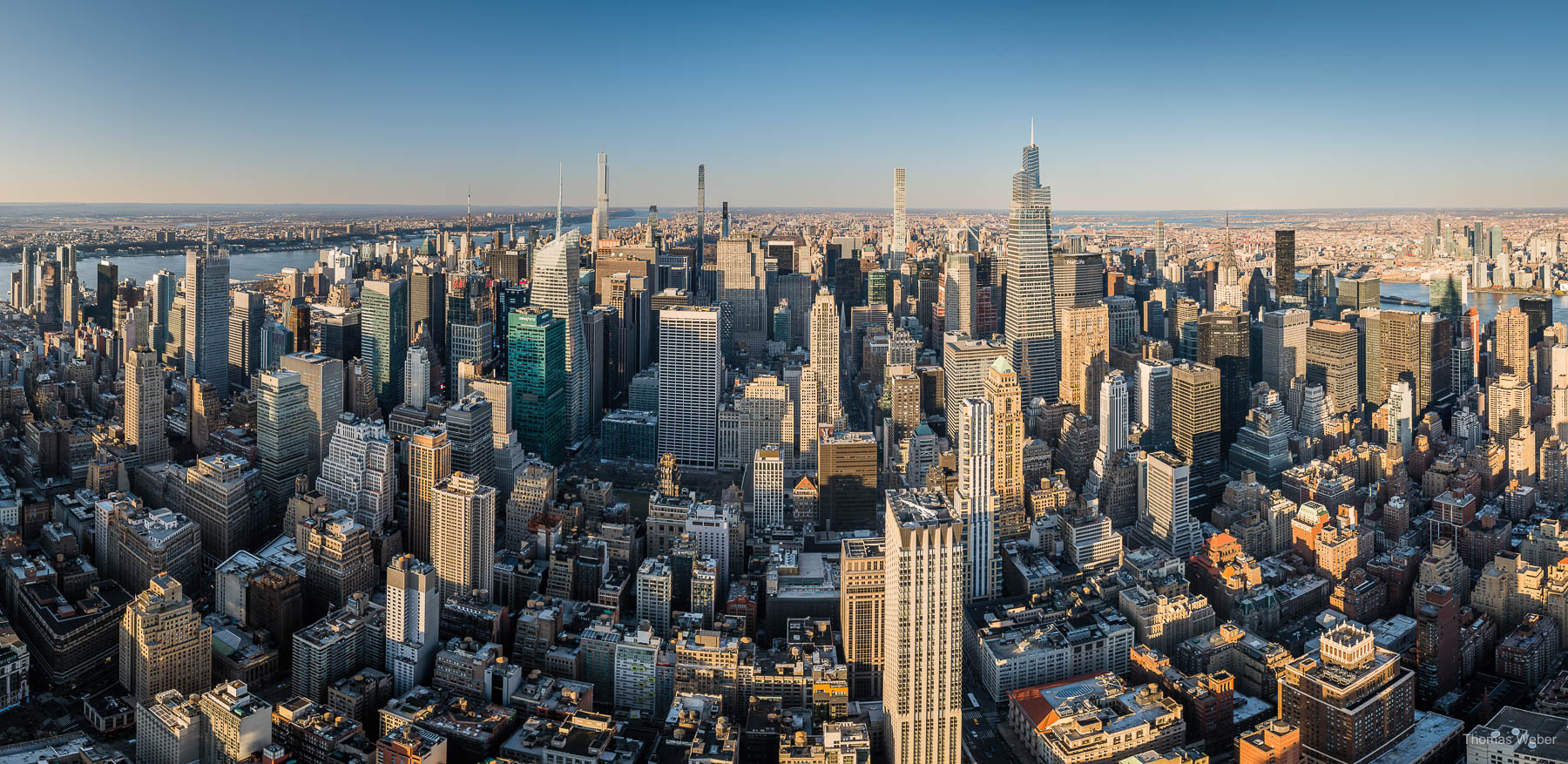 Blick vom Empire State Building über Manhattan bei Sonnenuntergang, New York City, USA, Fotograf Thomas Weber aus Oldenburg