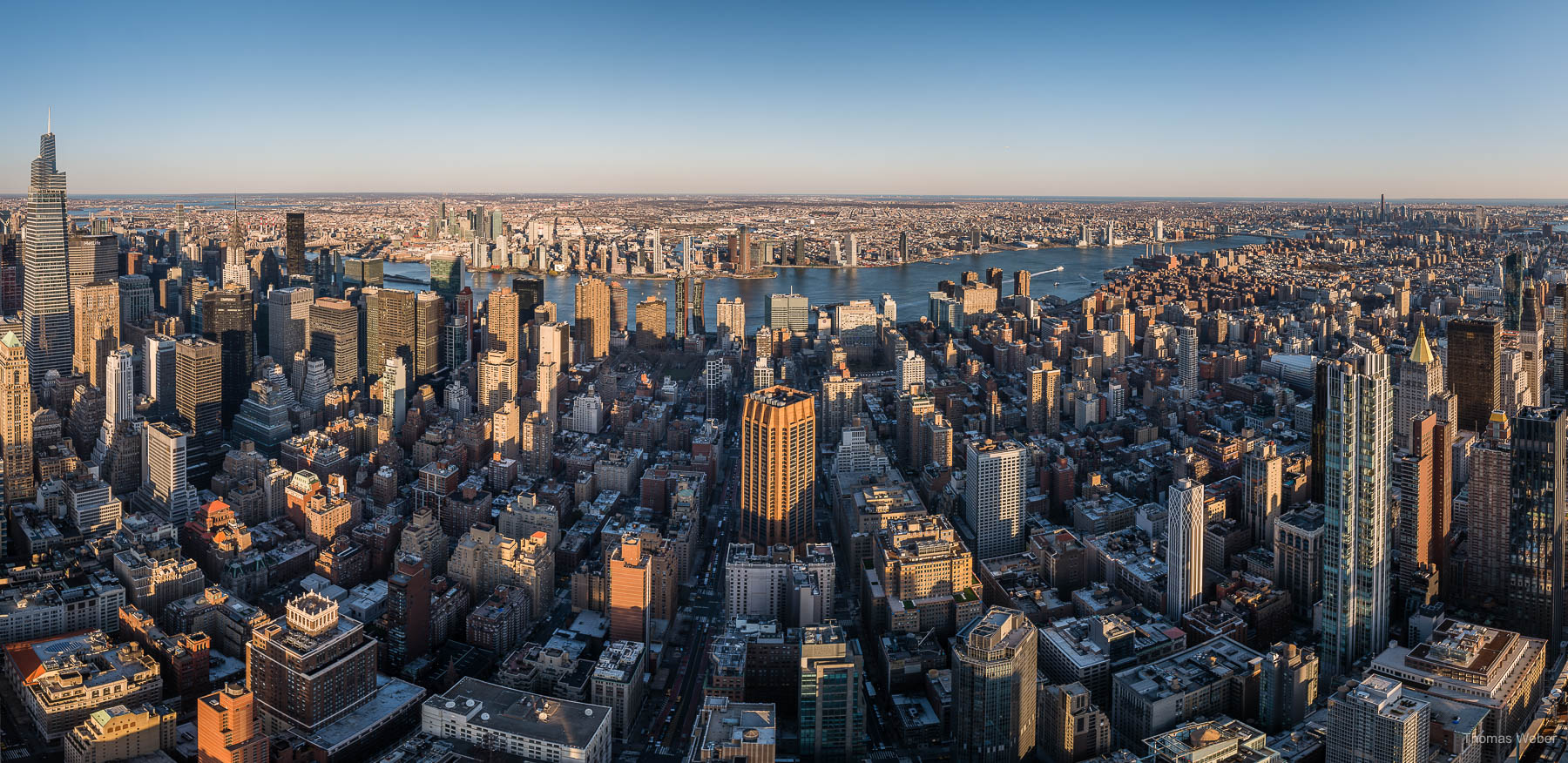 Blick vom Empire State Building über Manhattan bei Sonnenuntergang, New York City, USA, Fotograf Thomas Weber aus Oldenburg