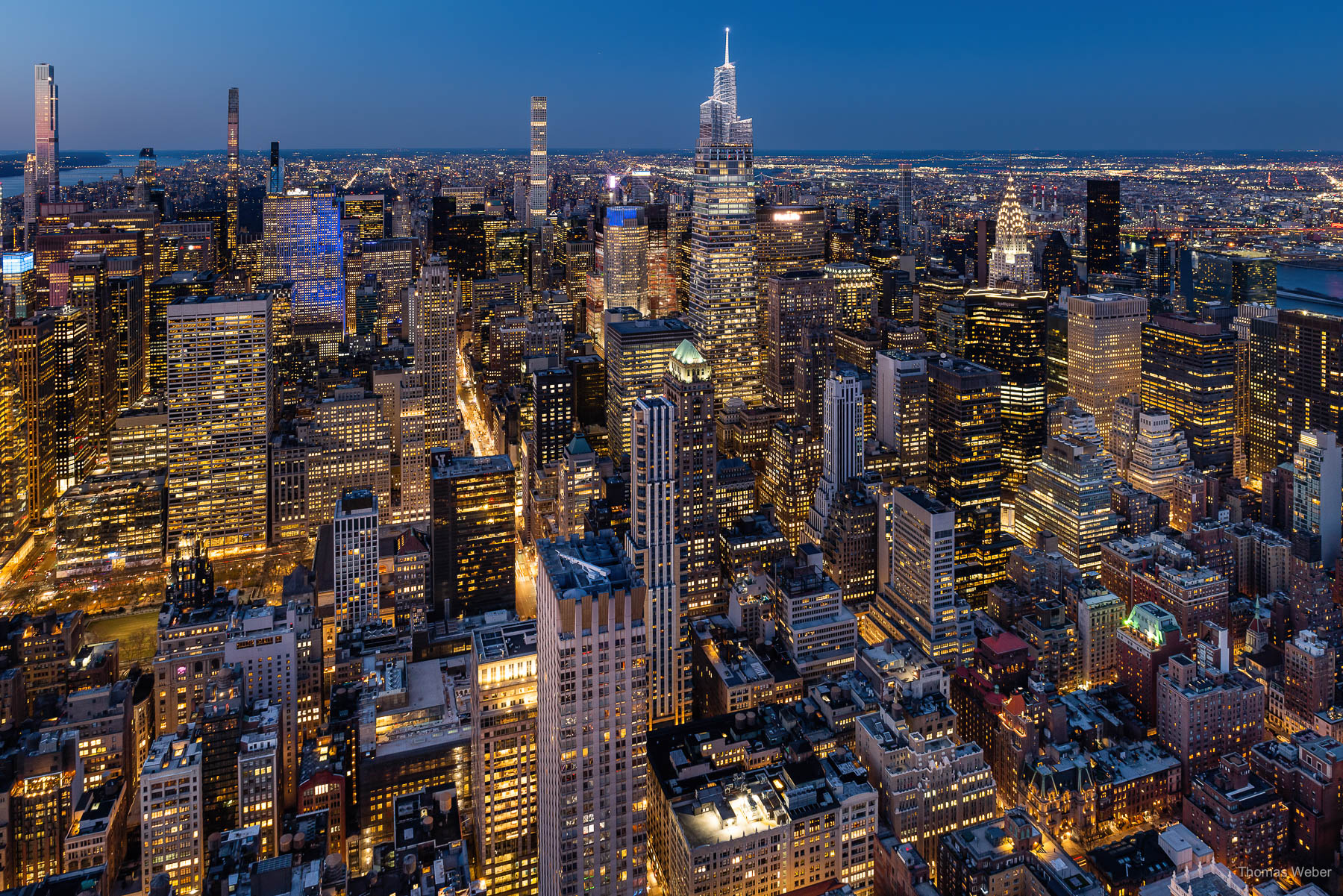 Blick vom Empire State Building über Manhattan bei Sonnenuntergang, New York City, USA, Fotograf Thomas Weber aus Oldenburg