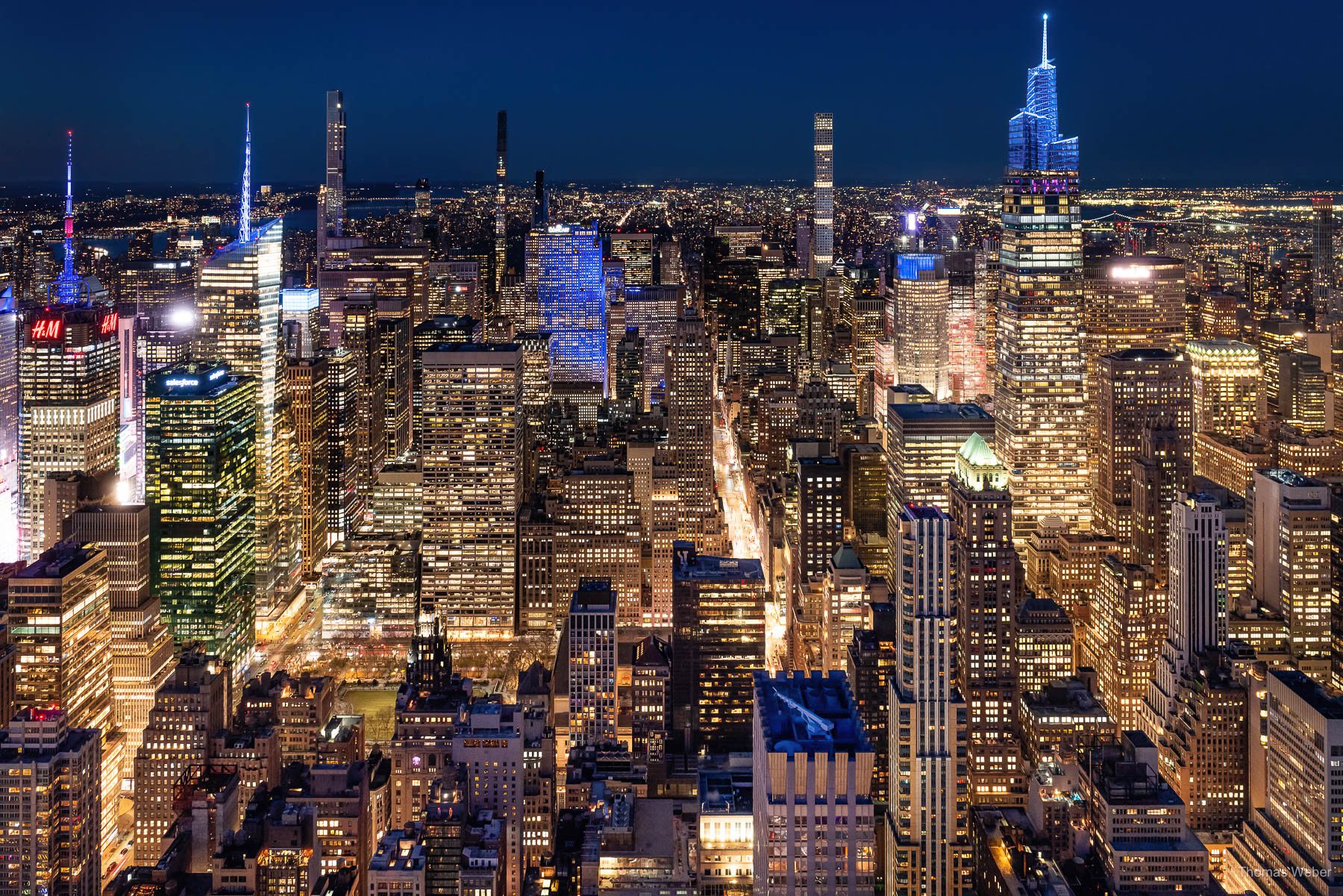 Blick vom Empire State Building über Manhattan bei Sonnenuntergang, New York City, USA, Fotograf Thomas Weber aus Oldenburg