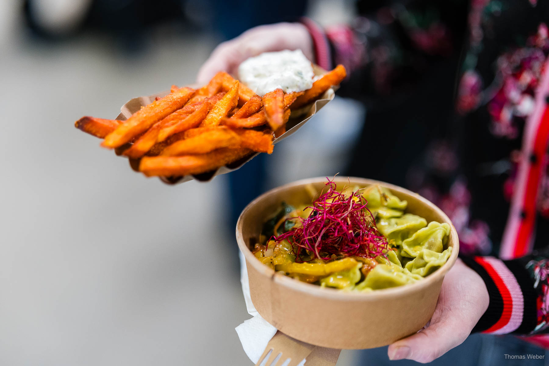 Werbefotos des neuen Veggie-Imbisses in der Weser-Ems-Halle Oldenburg, Fotograf Thomas Weber